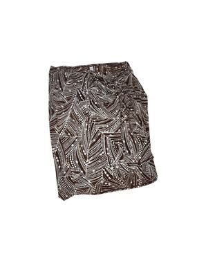 Old Navy Brown Green Ruched Side Split Skirt M